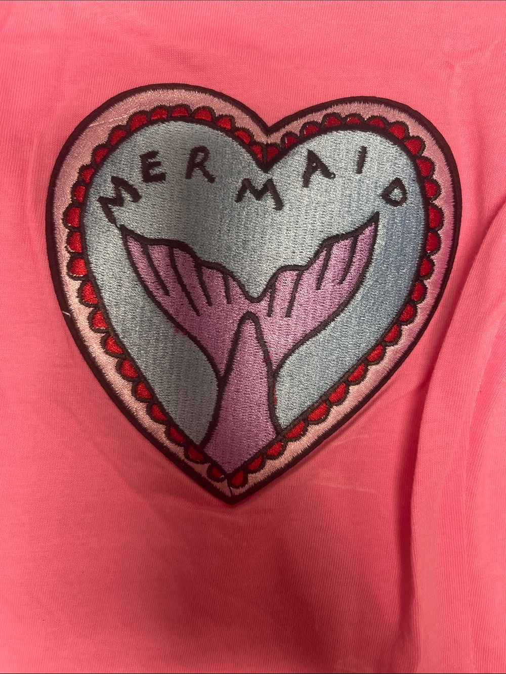 The Ragged Priest Pink Mermaid Heart Ringer Tee - Picture 5 of 7